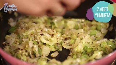Pırasalı yumurta tarifi