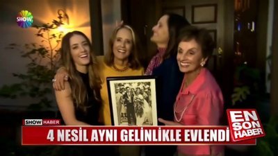 4 nesil aynı gelinlikle evlendi