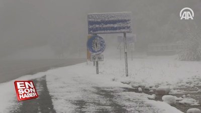 Kırklareli'nin yüksek kesimlerinde kar yağışı başladı 