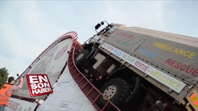 Tırmanışta dünya rekoru kıran kamyon