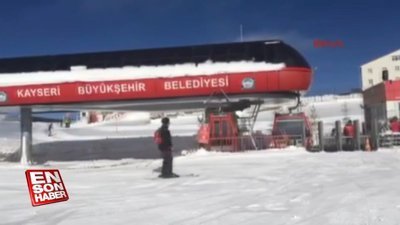 Erciyes'te kayak sezonu erken açıldı