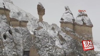 Kapadokya, kar altında da güzel 