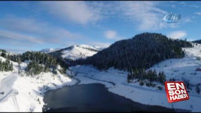 Ordu'da 2 bin rakımlı yaylada kar güzelliği