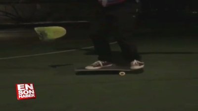 Kaykaycı gençten müthiş gösteri