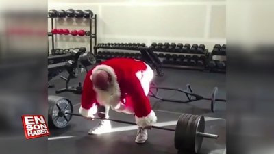 Noel Baba'dan halter şov