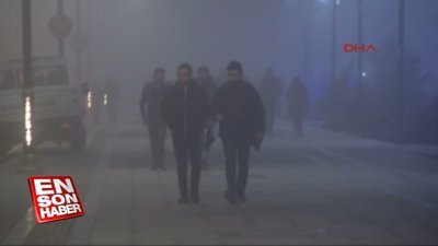 Sivas'ta yoğun sis etkili oldu