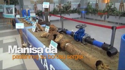 Manisa'da paslanmış boru sergisi