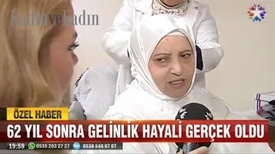Yoksulluktan giyemediği gelinliğe 62 yıl sonra kavuştu