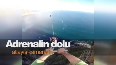 Adrenalin dolu atlayış kamerada
