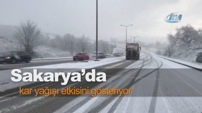 Sakarya’da kar yağışı etkisini gösteriyor