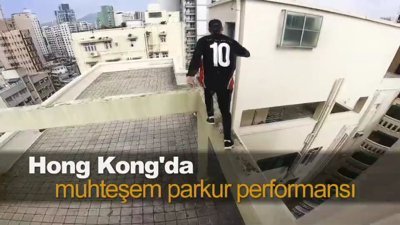 Hong Kong'da muhteşem parkur performansı