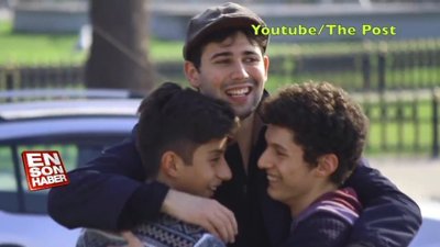 Sarılma deneyi yapan gence insanların verdiği farklı tepkiler