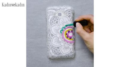 Ojeyle rengarenk telefon kılıfı yapımı