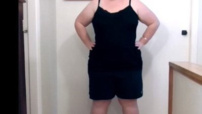 Verdiği kiloları dans ederek gösteren kadın