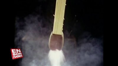 Ağır çekimde kibritin yanışı