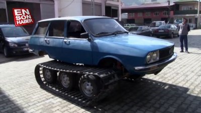 Trabzonlu ustalar paletli Toros yaptı