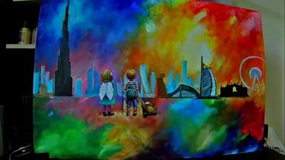 Dubai çizimi timelapse olarak görüntülendi