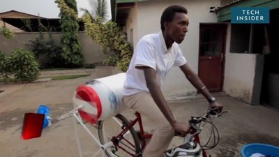 Çamaşır yıkayan bisiklet