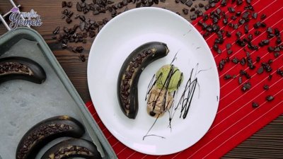 Muz Yatağında Bitter Çikolata Tarifi