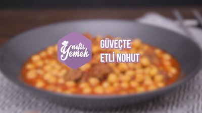 Güveçte Etli Nohut tarifi