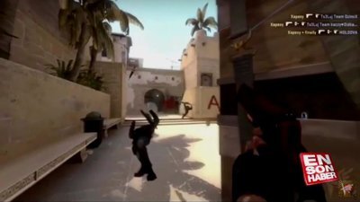 CS GO'da tek mermi ile 3 kişiye headshot atan şanslı oyuncu