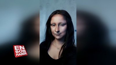 Makyajla kendini Mona Lisa'ya dönüştüren kadın