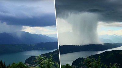 İsviçre’de göle yağan ilginç yağmur