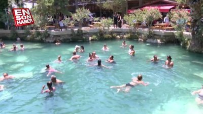 2 bin 500 yıllık antik havuz turistle doluyor
