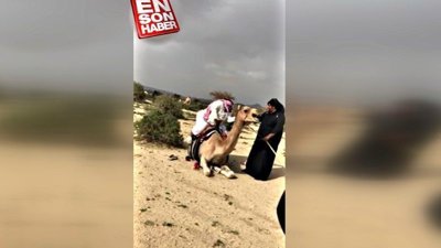 Üzerine binen ağır adamı taşıyamayan deve