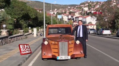 Çam ağacından otomobil yaptıran belediye başkanı