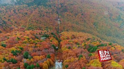 Uludağ'a teleferikle rengarenk sonbahar yolculuğu