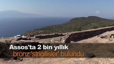 Assos'ta 2 bin yıllık bronz 'strigilisler' bulundu