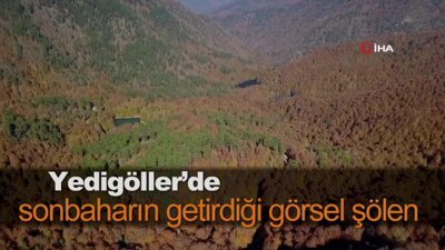 Yedigöller’de, sonbaharın getirdiği görsel şölen 