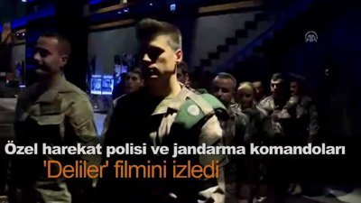Özel harekat polisi ve jandarma komandoları 'Deliler' filmini izledi