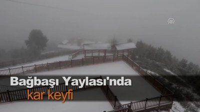 Bağbaşı Yaylası'nda kar keyfi