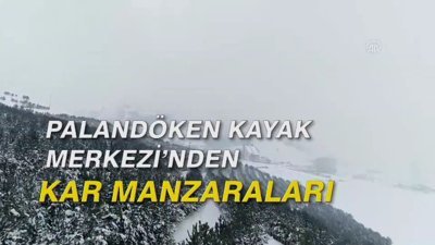 Palandöken Kayak Merkezi'nden kar manzaraları