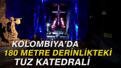 Kolombiya'da 180 metre derinlikteki Tuz Katedrali