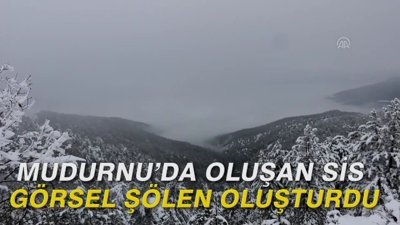 Mudurnu'da oluşan sis denizi görsel şölen oluşturdu