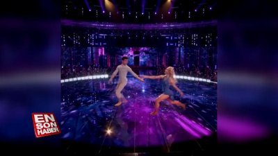 Dans yarışmasındaki koreografileri izleyenleri hayran bırakan çift