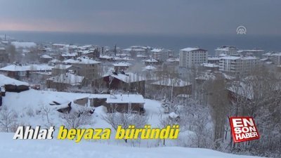 Ahlat beyaza büründü