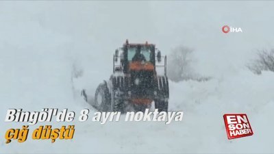 Bingöl’de 8 ayrı noktaya çığ düştü