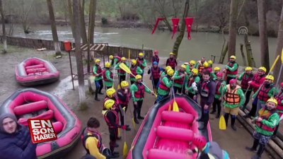 Melen Çayı'nda rafting sezonu açıldı