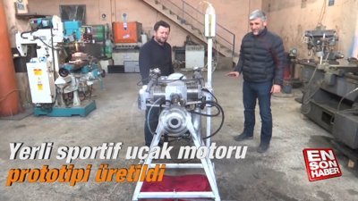 Yerli sportif uçak motoru prototipi üretildi