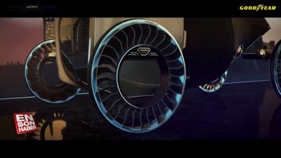 Goodyear'ın uçan otomobiller için yayınladığı konsept lastiği 