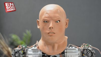 Konya'da üretilen insansı robota yüz eklendi