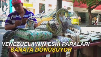 Venezuela'nın eski paralarını sanata dönüştürüyor