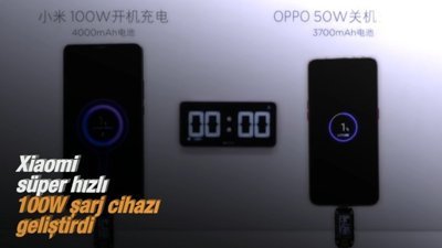 Xiaomi süper hızlı 100W şarj cihazı geliştirdi