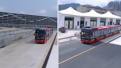 Dünyanın en uzun elektrikli otobüsü