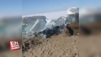 Yenisey nehrinde meydana gelen 'Buz Tsunamisi'
