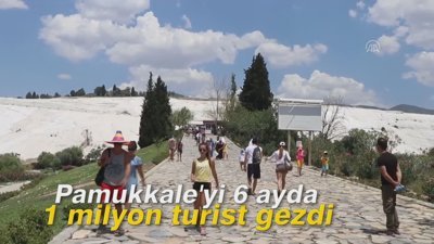 Pamukkale'yi 6 ayda 1 milyon turist gezdi